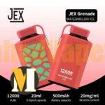 پاد یکبار مصرف هندوانه یخ جکس گرینید مدل KIMREE <br><span>JEX Grenade Watermelon Ice 12000 puffs</span>